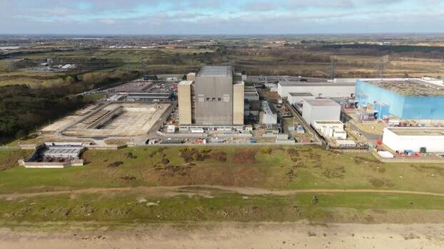 Aerial view of Sizewell Nuclear Power Station United Kingdom. Aerial view of Sizewell Nuclear Power Station United Kingdom.