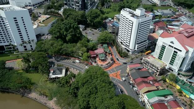 Aerial view of Kuching city center Malaysia. Aerial view of Kuching city center Malaysia.