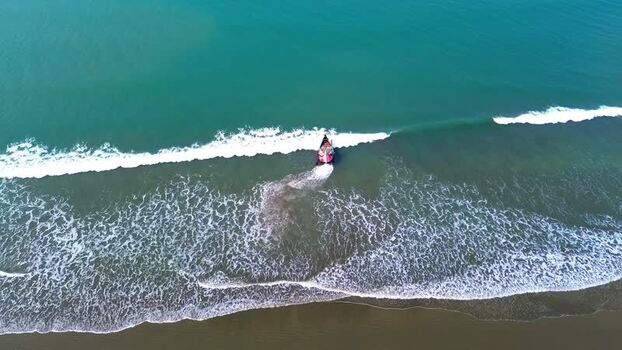 Aerial view of boat near shore Bangladesh. Aerial view of boat near shore Bangladesh.