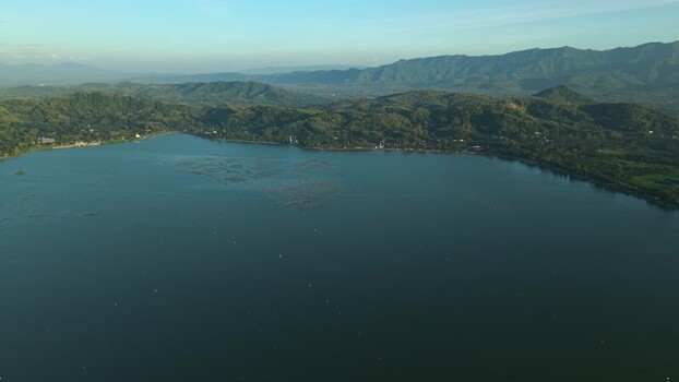 Aerial view of Rowo Jombor lake Indonesia. Aerial view of Rowo Jombor lake Indonesia.