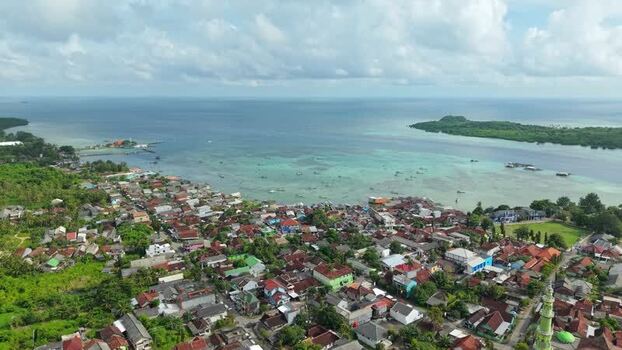 Aerial view of boats in the sea Indonesia. Aerial view of boats in the sea Indonesia.