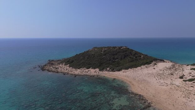Aerial view of coastal landscape in Northern Cyprus.