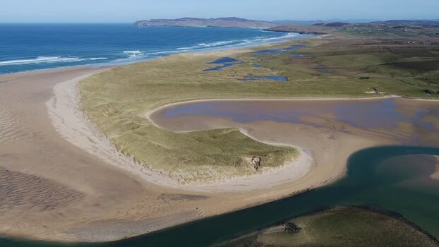 Aerial view of Ballyness Bay in County Donegal Ireland. Aerial view of Ballyness Bay in County Donegal Ireland.