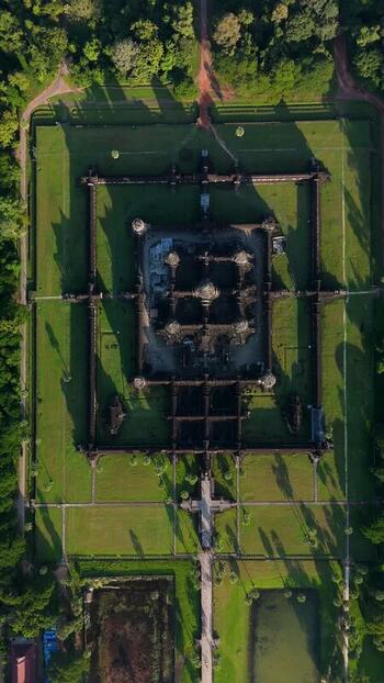 Aerial view of Angkor Wat temple complex Cambodia. Aerial view of Angkor Wat temple complex Cambodia.