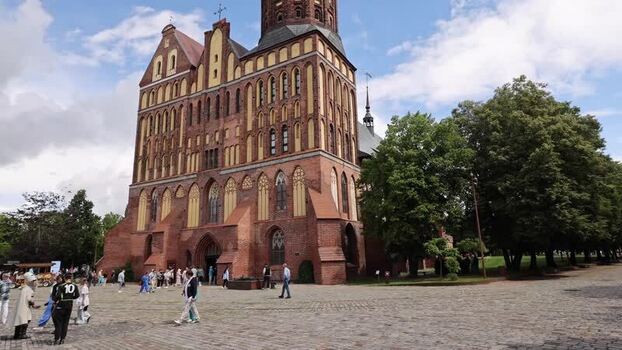 View of Kaliningrad Cathedral in Kaliningrad Russia.