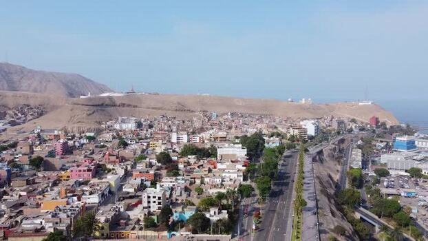 Aerial view of Malecon de Chorrillos in Lima Peru. Aerial view of Malecon de Chorrillos in Lima Peru.