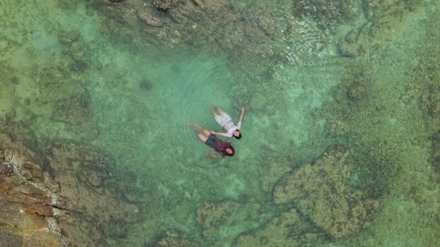 Aerial view of Annora Beach coastline Indonesia. Aerial view of Annora Beach coastline Indonesia.