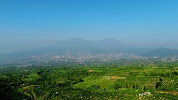 Aerial view of Bukit Jengkoang in East Java Indonesia.