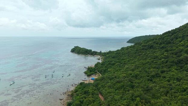 Aerial view of Annora Beach coastline Indonesia. Aerial view of Annora Beach coastline Indonesia.