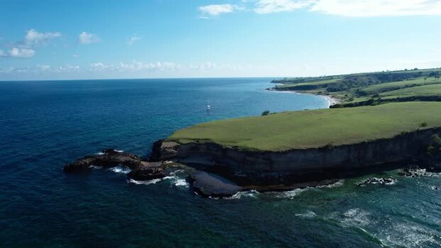 Aerial view of Mausui Savanna and coastal cliffs Indonesia. Aerial view of Mausui Savanna and coastal cliffs Indonesia.