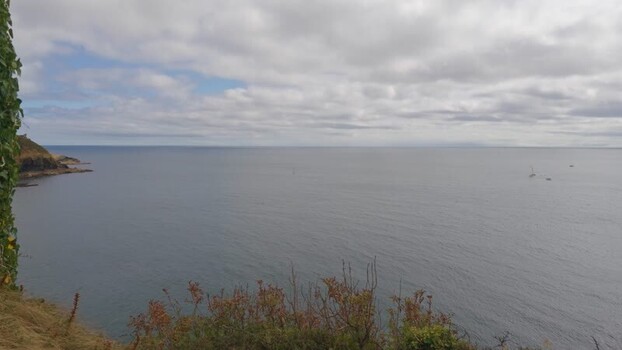 View of Fowey River and coastal landscape in United Kingdom. View of Fowey River and coastal landscape in United Kingdom.