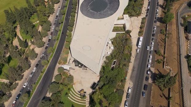 Aerial view of National Library of Israel in Jerusalem Israel. Aerial view of National Library of Israel in Jerusalem Israel.