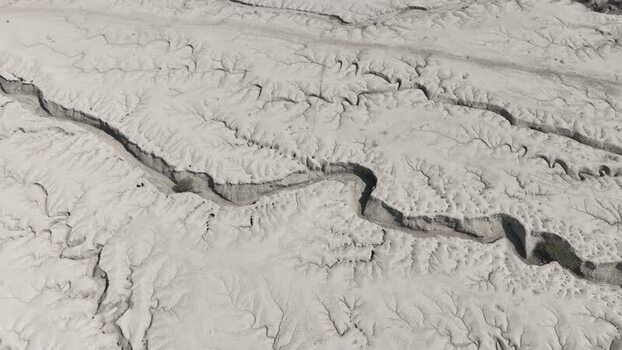 Aerial view of the Danakil Desert with cracked earth Ethiopia. Aerial view of the Danakil Desert with cracked earth Ethiopia.