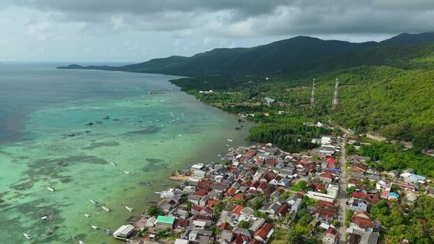 Aerial view of Karimunjawa coastline Indonesia. Aerial view of Karimunjawa coastline Indonesia.