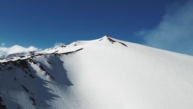 Aerial view of the snow covered peak of Mount Etna Italy. Aerial view of the snow covered peak of Mount Etna Italy.