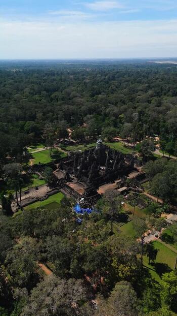 Aerial view of Angkor Wat temple complex Cambodia. Aerial view of Angkor Wat temple complex Cambodia.