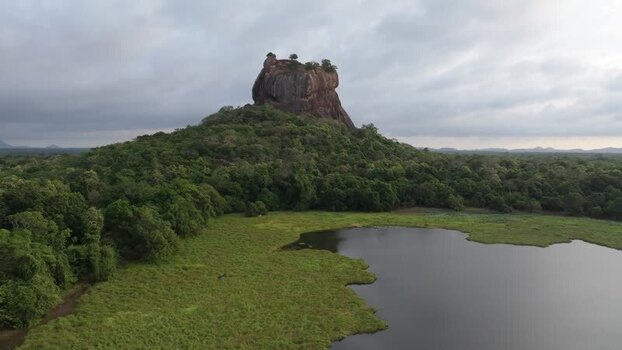 Aerial view of Sigiriya Lion Rock in Sri Lanka. Aerial view of Sigiriya Lion Rock in Sri Lanka.
