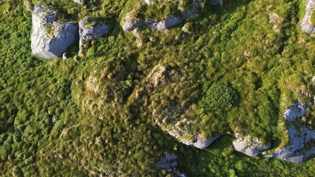 Aerial view of the rugged rocky landscape in Senja Norway. Aerial view of the rugged rocky landscape in Senja Norway.