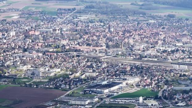 Aerial view of Kintzheim France.