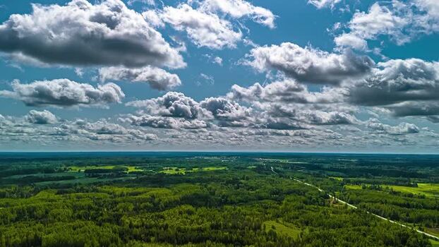 Aerial view of green forest landscape in Latvia. Aerial view of green forest landscape in Latvia.