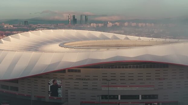 Aerial view of Riyadh Air Metropolitano Stadium Spain.