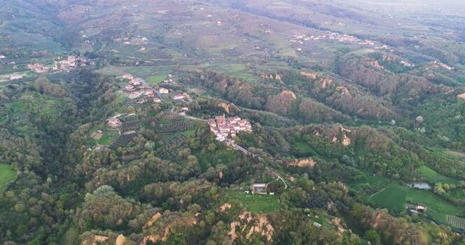 Aerial view of Balze del Valdarno and Castelfranco Piandisco Italy. Aerial view of Balze del Valdarno and Castelfranco Piandisco Italy.