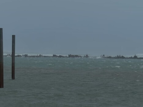 View of stormy seas during Super Typhoon Bavi Northern Mariana Islands. View of stormy seas during Super Typhoon Bavi Northern Mariana Islands.