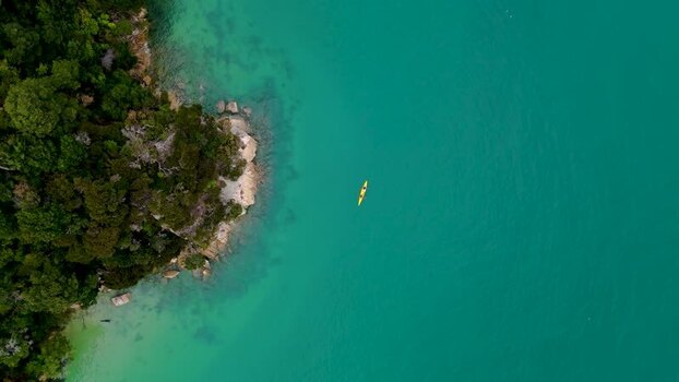 Aerial view of turquoise water Abel Tasman New Zealand. Aerial view of turquoise water Abel Tasman New Zealand.