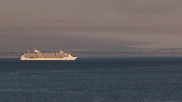 Aerial view of Liberty of the Seas cruise ship Portugal. Aerial view of Liberty of the Seas cruise ship Portugal.