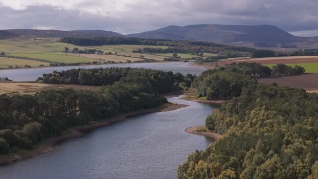 Aerial view of Harlaw Reservoir in Balerno United Kingdom. Aerial view of Harlaw Reservoir in Balerno United Kingdom.