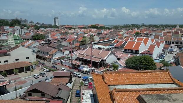 Aerial view of Cheng Hoon Teng Temple in Malacca Malaysia. Aerial view of Cheng Hoon Teng Temple in Malacca Malaysia.
