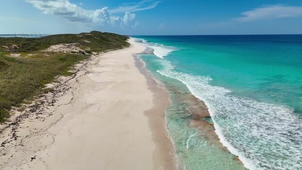 Aerial view of Stocking Island Beach The Bahamas. Aerial view of Stocking Island Beach The Bahamas.