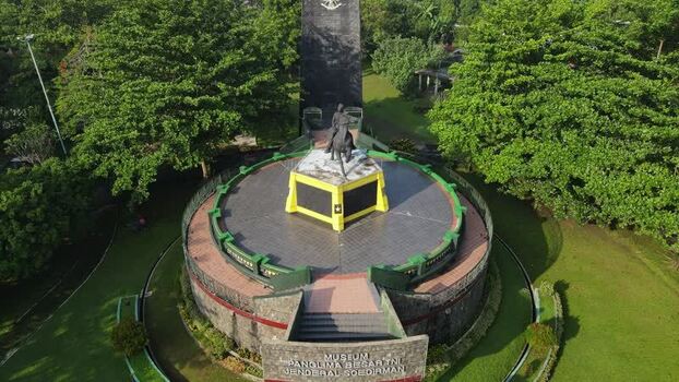 Aerial view of General Sudirman Museum Indonesia.