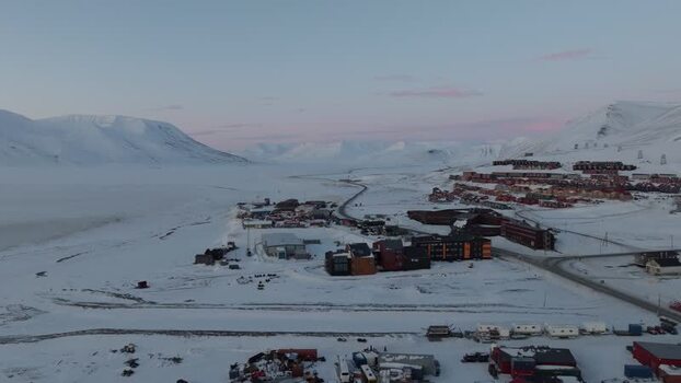 Aerial view of Longyearbyen Svalbard and Jan Mayen. Aerial view of Longyearbyen Svalbard and Jan Mayen.
