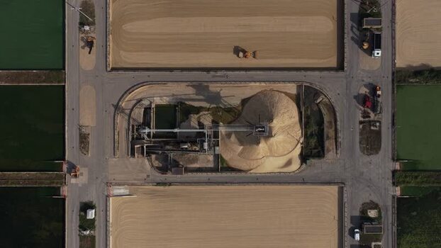 Aerial view of Ashford Common Water Treatment Works United Kingdom.