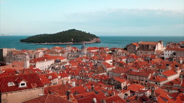 Aerial view of Old Town rooftops in Dubrovnik Croatia. Aerial view of Old Town rooftops in Dubrovnik Croatia.