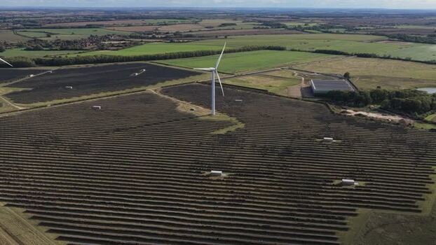 Aerial view of Chelveston Renewable Energy site United Kingdom. Aerial view of Chelveston Renewable Energy site United Kingdom.
