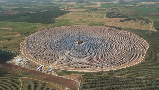 Aerial view of Torresol Energy Gemasolar plant Spain. Aerial view of Torresol Energy Gemasolar plant Spain.