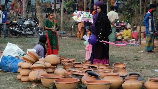 View of traditional clay pottery market in Bogura Bangladesh. View of traditional clay pottery market in Bogura Bangladesh.