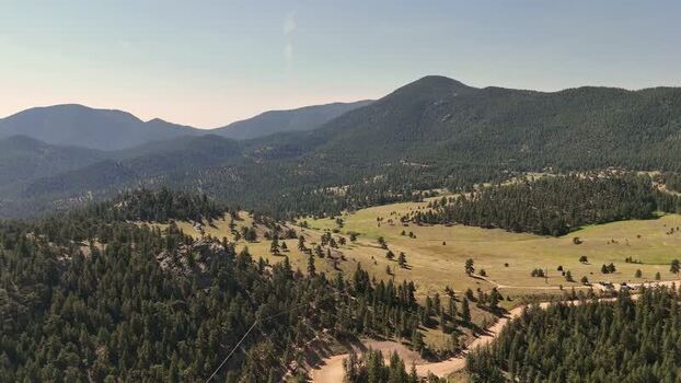 Aerial view of Crescent Meadows Trailhead in Golden United States.