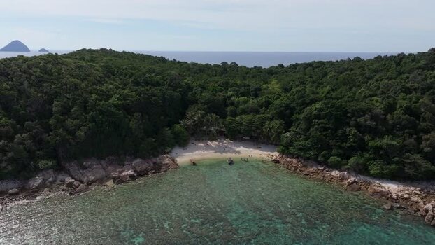 Aerial view of Perhentian Islands cove in Malaysia. Aerial view of Perhentian Islands cove in Malaysia.