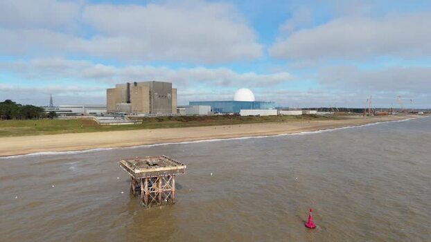 Aerial view of Sizewell Power Station United Kingdom. Aerial view of Sizewell Power Station United Kingdom.