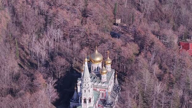 Aerial view of Shipka Memorial Church in Shipka Bulgaria. Aerial view of Shipka Memorial Church in Shipka Bulgaria.