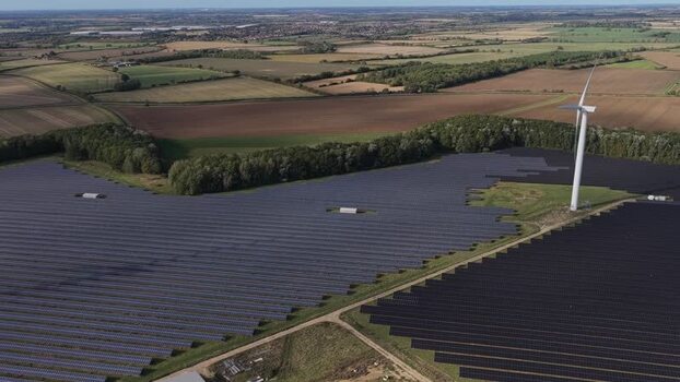 Aerial view of Chelveston Renewable Energy in United Kingdom. Aerial view of Chelveston Renewable Energy in United Kingdom.