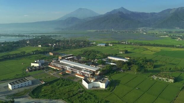 Aerial view of Benteng Fort Willem I and rice fields Indonesia. Aerial view of Benteng Fort Willem I and rice fields Indonesia.