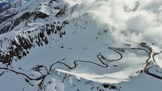 Aerial view of Grossglockner High Alpine Road Austria. Aerial view of Grossglockner High Alpine Road Austria.