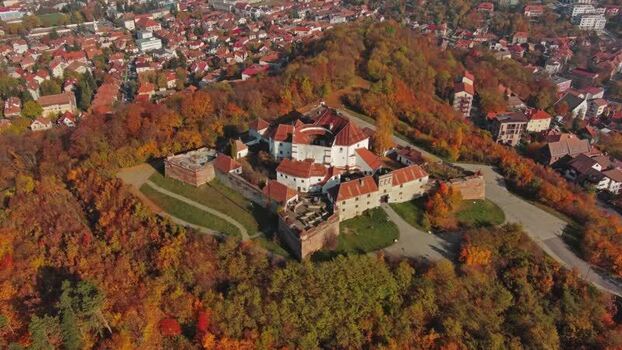 Aerial view of Brasov Citadel in autumn Romania. Aerial view of Brasov Citadel in autumn Romania.