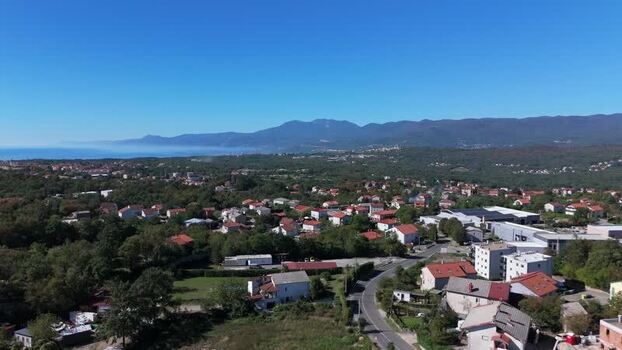 Aerial view of Marcelji village Croatia.