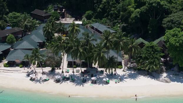 Aerial view of Perhentian Islands resort in Terengganu Malaysia. Aerial view of Perhentian Islands resort in Terengganu Malaysia.