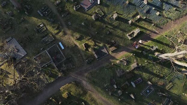 Aerial view of Bernardine Cemetery in Vilnius Lithuania. Aerial view of Bernardine Cemetery in Vilnius Lithuania.